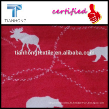 ours et cerfs design animal français polyester flanelle de coton terry tissu imprimé en réactif teints